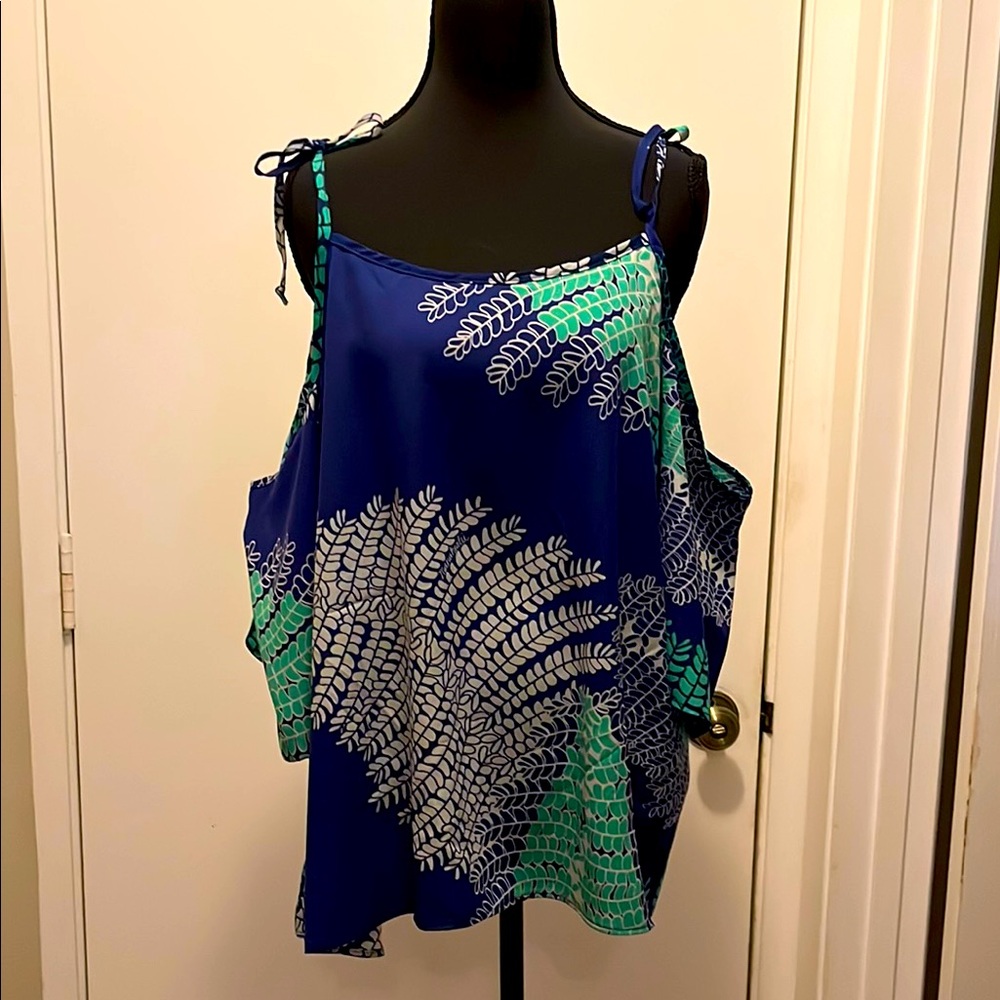 NWT Manuhealii Lilinoe Top Amaʻu Fern Navy L